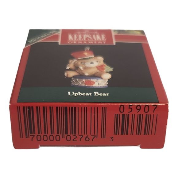 Upbeat Bear, Hallmark Keepsake Ornament 1991 Brown Bear with a Silver Metal Drum - Picture 7 of 11